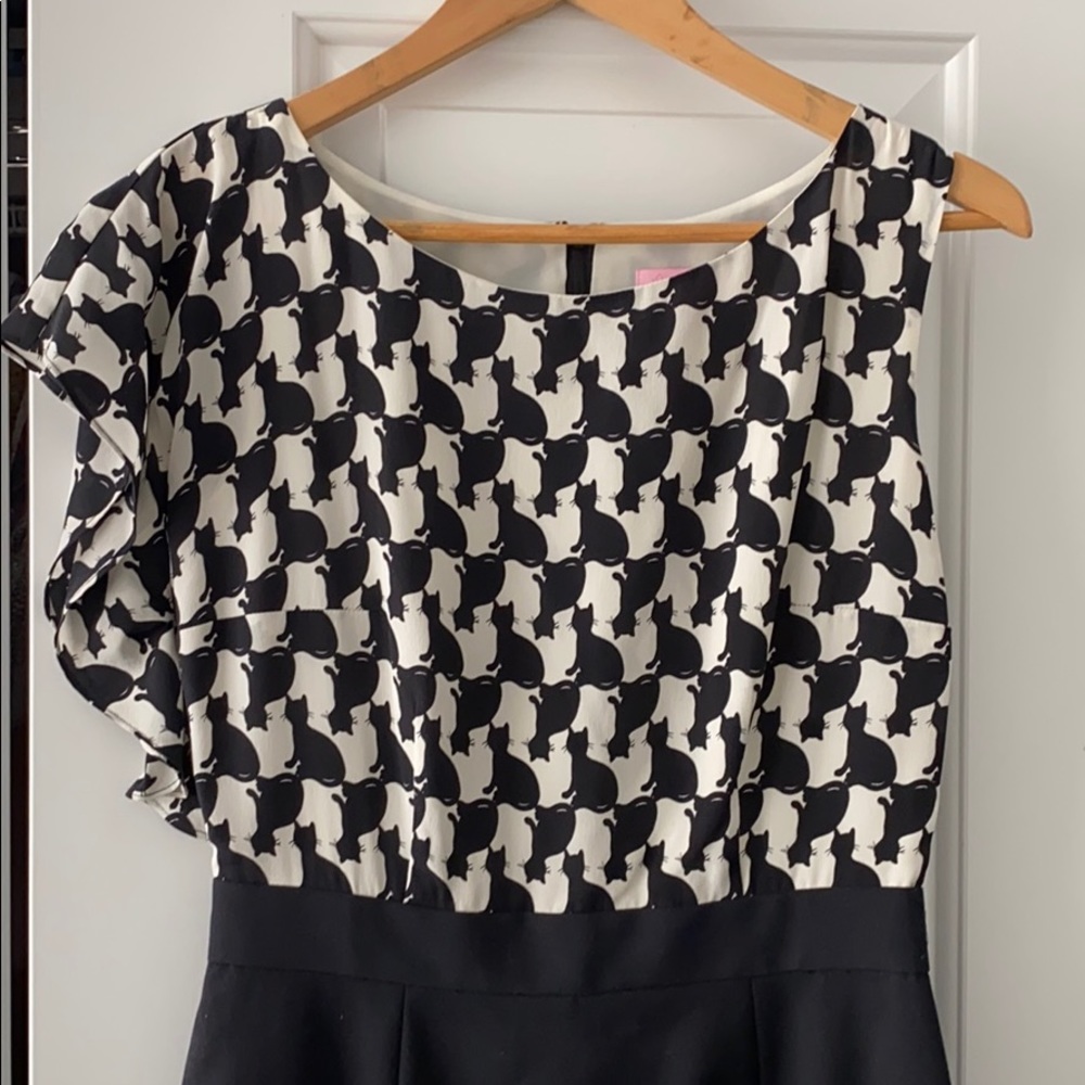 Lilly Pulitzer Black and White Cat Dress